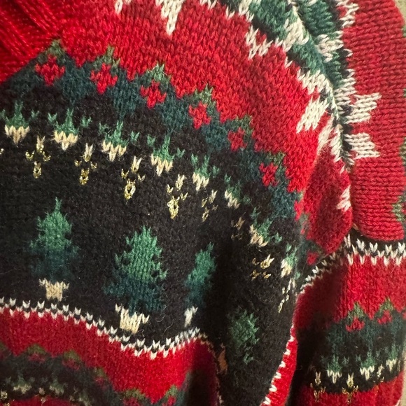 VINTAGE HEIRLOOM COLLECTIBLE Women’s SZ Small Holiday Full Zip Sweater Cardigan - Picture 8 of 10